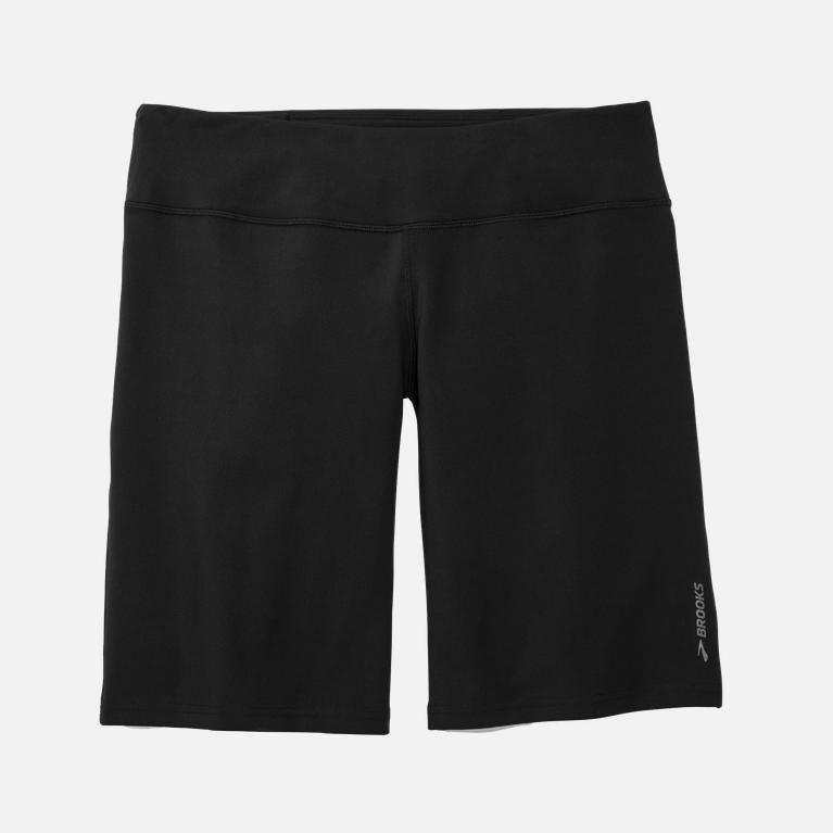 Brooks Venture Bermuda Women's Running Shorts UK Outlet - Black (CUXZB9645)